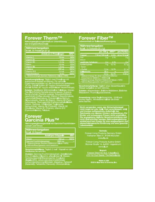 Forever - Forever F15™ Chocolate - das 15 Tage Ernährungs- und Fitnessprogramm - 6tlg. Set