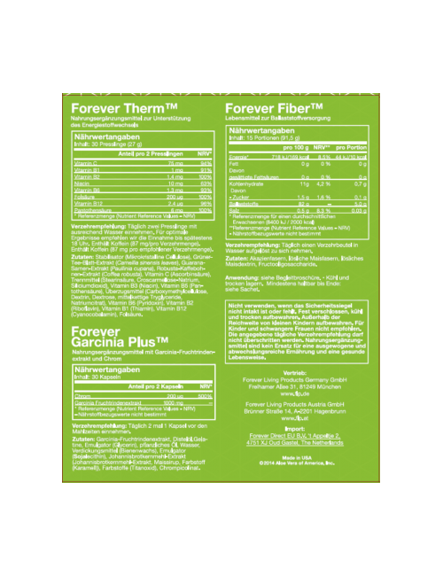 Forever - Forever F15™ Vanilla - das 15 Tage Ernährungs- und Fitnessprogramm - 6tlg. Set