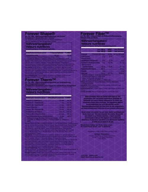 Forever - Forever Clean9 Peaches Vanilla - das 9 Tage Basis-Körperreinigungsprogramm - 6tlg. Set