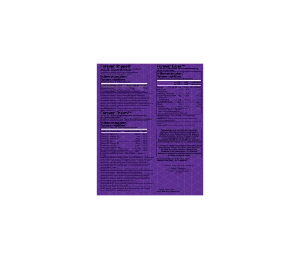 Forever - Forever Clean9 Peaches Chocolate - das 9 Tage Basis-Körperreinigungsprogramm - 6tlg. Set