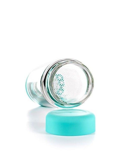 VitaJuwel - Trinkflasche inu! ocean blue - Bergkristall