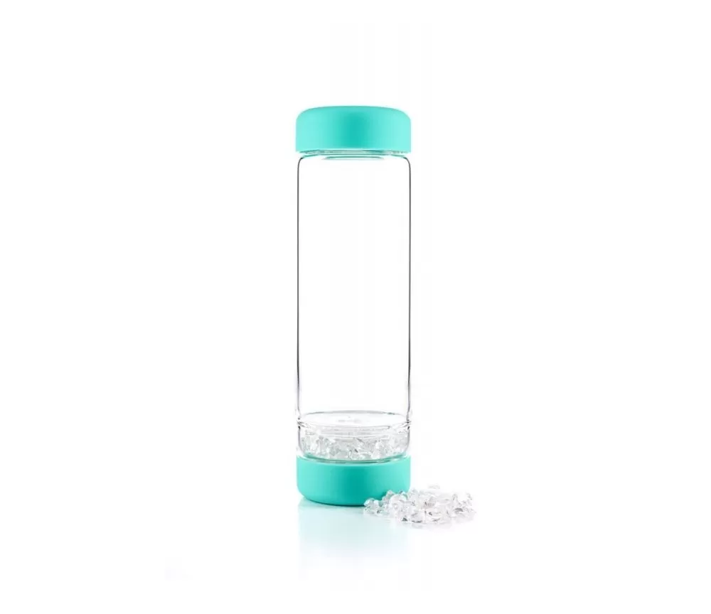 VitaJuwel - Trinkflasche inu! ocean blue - Bergkristall
