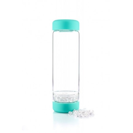 VitaJuwel - Trinkflasche inu! ocean blue - Bergkristall