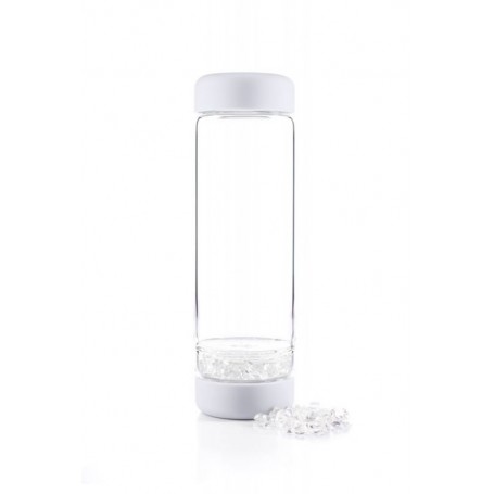 VitaJuwel - Flasche Inu! Bergkristall- Cloud White mit Bergkristall