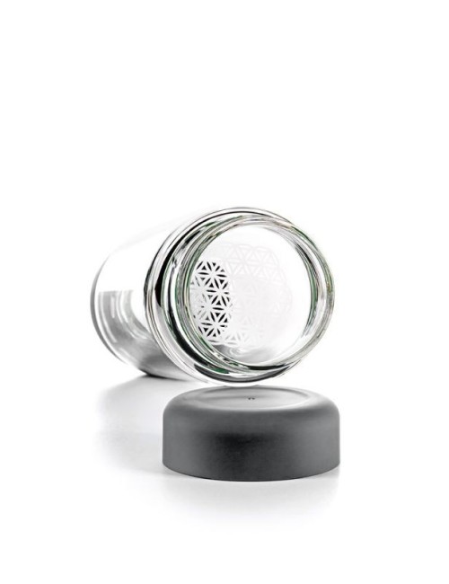 VitaJuwel - Trinkflasche inu! lava grey - Bergkristall