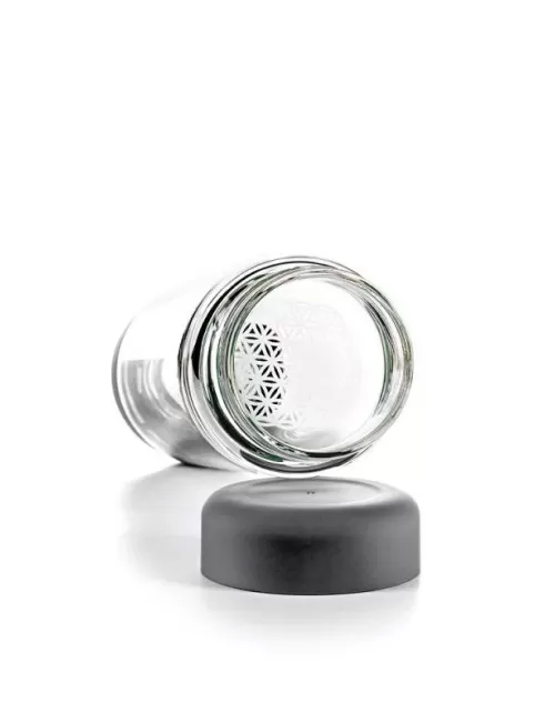 VitaJuwel - Trinkflasche inu! lava grey - Bergkristall