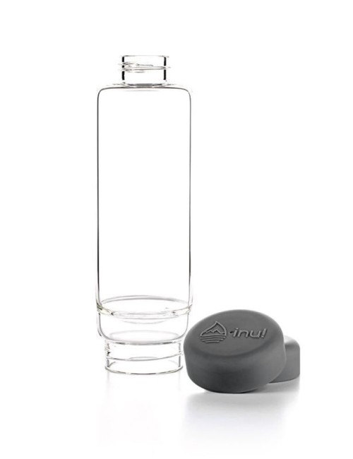 VitaJuwel - Trinkflasche inu! lava grey - Bergkristall