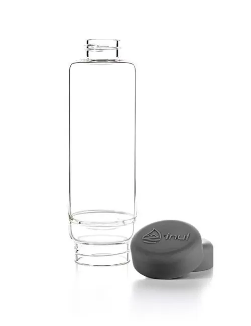 VitaJuwel - Trinkflasche inu! lava grey - Bergkristall