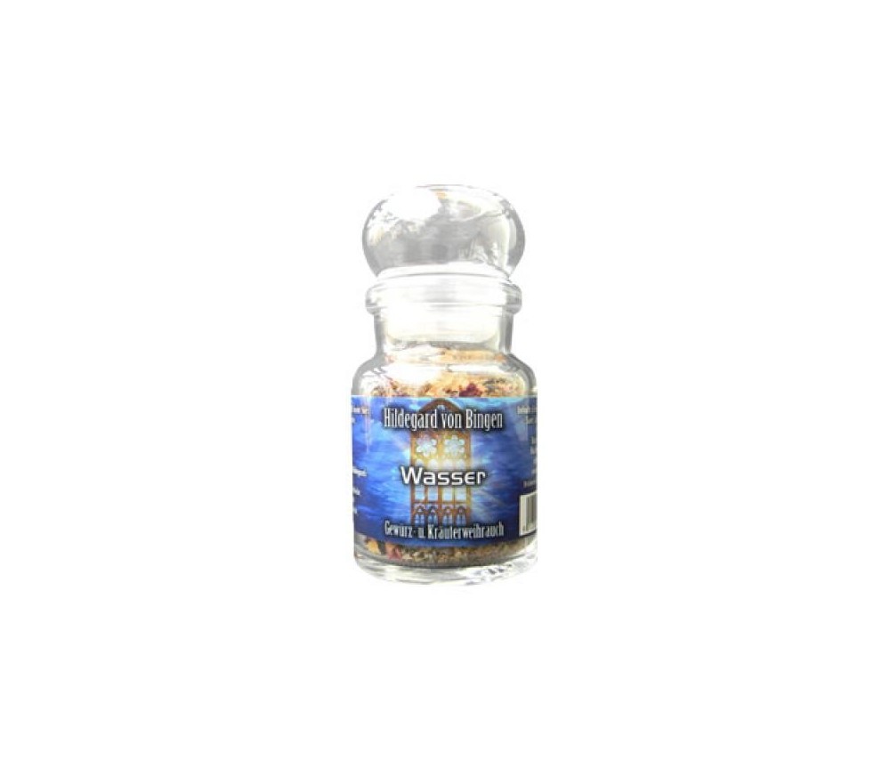 Engelalm - Räuchermischung - Hildegard Gewürz- & Kräuterweihrauch - 5-Elemente - Wasser - 50ml
