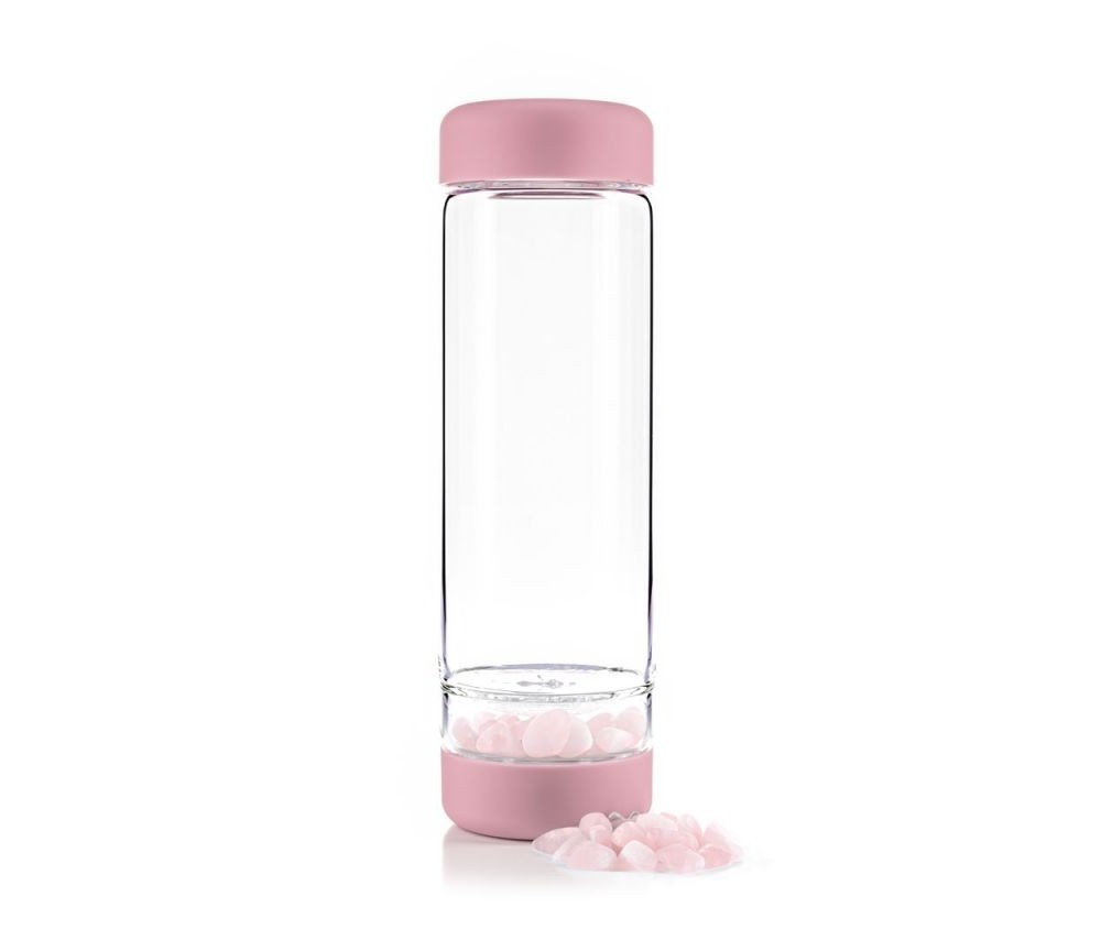 VitaJuwel - Trinkflasche inu! blossom rose - Rosenquarz