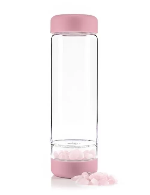 VitaJuwel - Trinkflasche inu! blossom rose - Rosenquarz