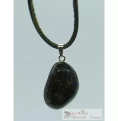 One World Minerals - Schwarzopal, mit Silberöse, 1 Stück