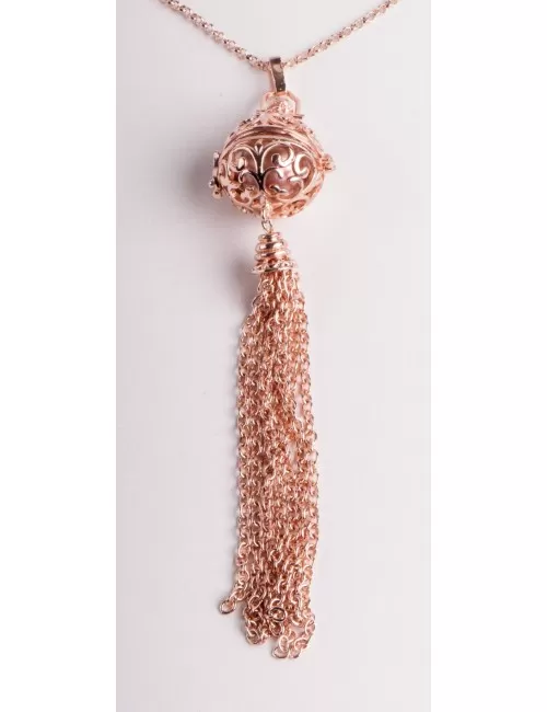 Kette mit Anhänger Himmlischer Klang - roségold ca. 65 cm