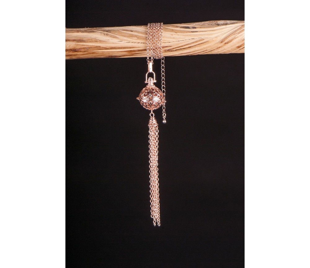 Kette mit Anhänger Himmlischer Klang - roségold ca. 65 cm