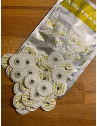 Klebe - Elektroden 50er Pack mit Gelly Gel Schicht - für Healy Gerät, TimeWaver, Elektro- & Tens- Stimulationsgeräte