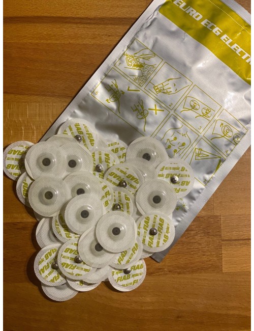 Klebe - Elektroden 50er Pack mit Gelly Gel Schicht - für Healy Gerät, TimeWaver, Elektro- & Tens- Stimulationsgeräte