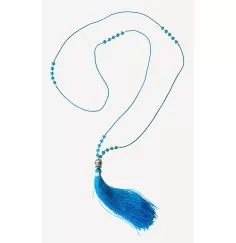 Mala - Buddha türkis mit 25 Glasperlen 48cm