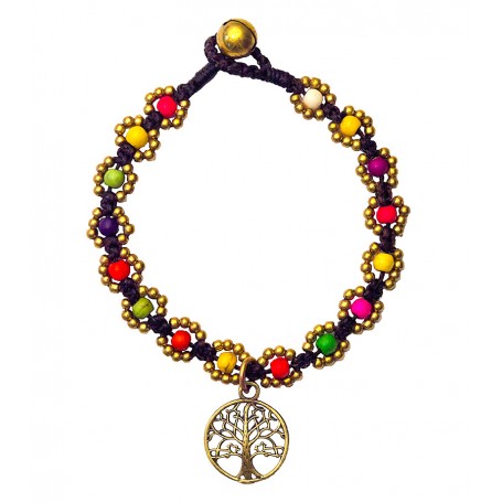 Armband "Flower mit Baum des Lebens" bunt