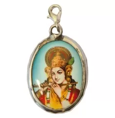Anhänger -  Karabiner - Spirit -Krishna- 2x4cm