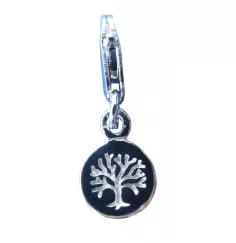 Anhänger -  Karabiner -Baum des Lebens- 0,7cm 925 Silber