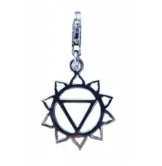 Anhänger - Karabiner -Manipura Chakra- 1,4cm 925 Silber