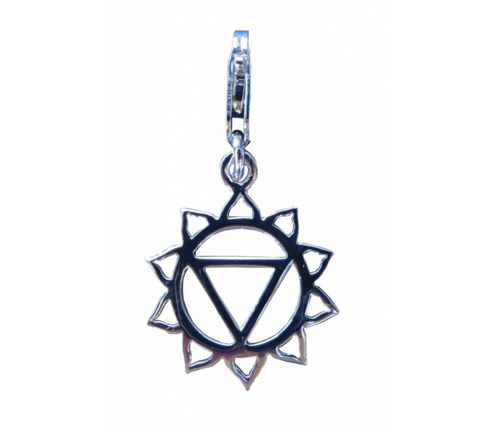 Anhänger - Karabiner -Manipura Chakra- 1,4cm 925 Silber