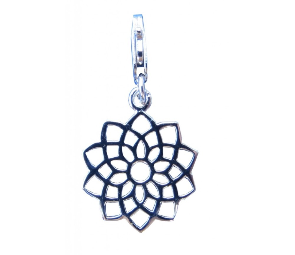 Anhänger -  Karabiner -Sahasrara Chakra- 1,4cm 925 Silber