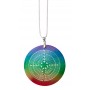 Halskette "Labyrinth Chartres" Muschel Airbrush rainbow 5cm