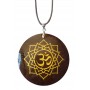 Halskette "Lotus Om" Coconut gold lackiert 5cm