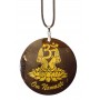 Halskette "Om Namaste" Coconut gold lackiert 5cm