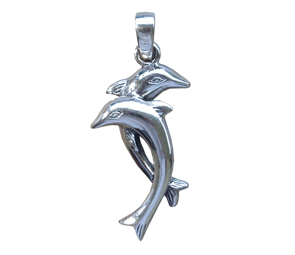 Anhänger -  Delphine zus. springend- 925 Silber 2,5g