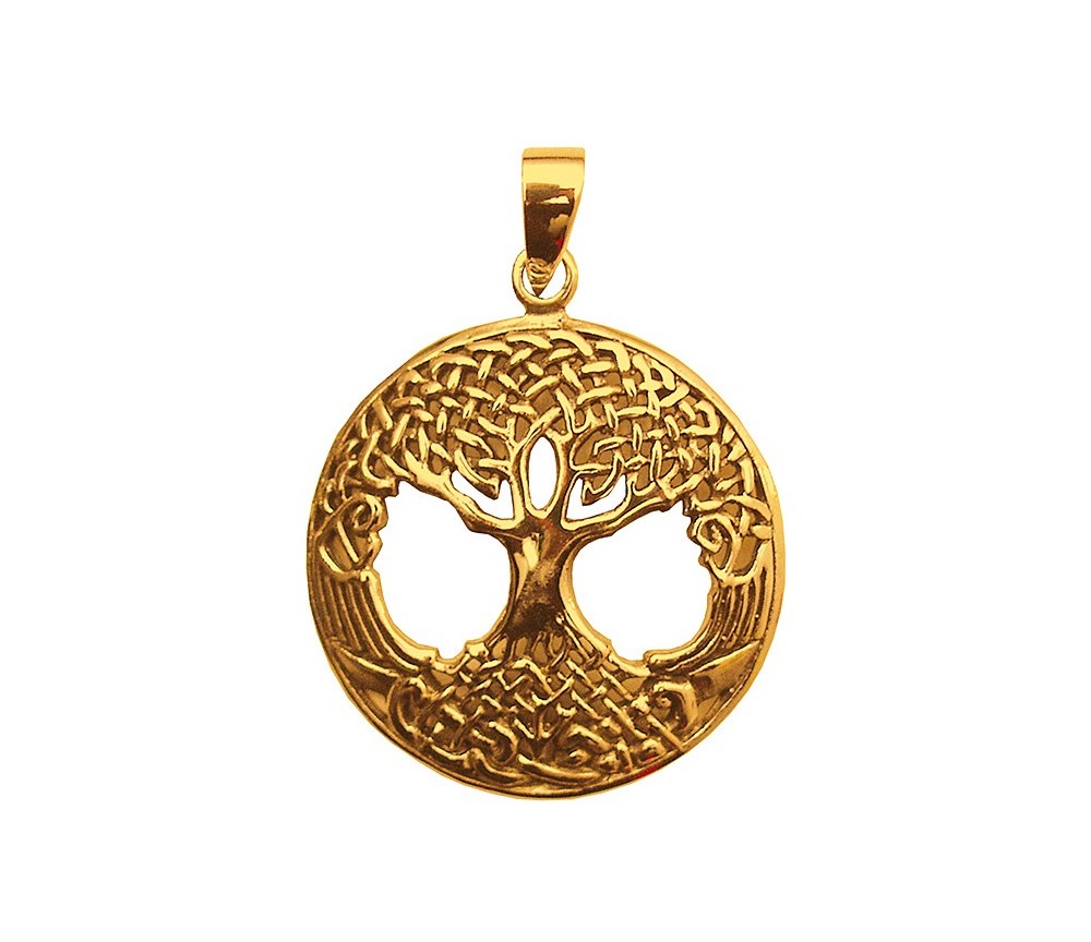 Anhänger -  Keltischer Lebensbaum- Messing