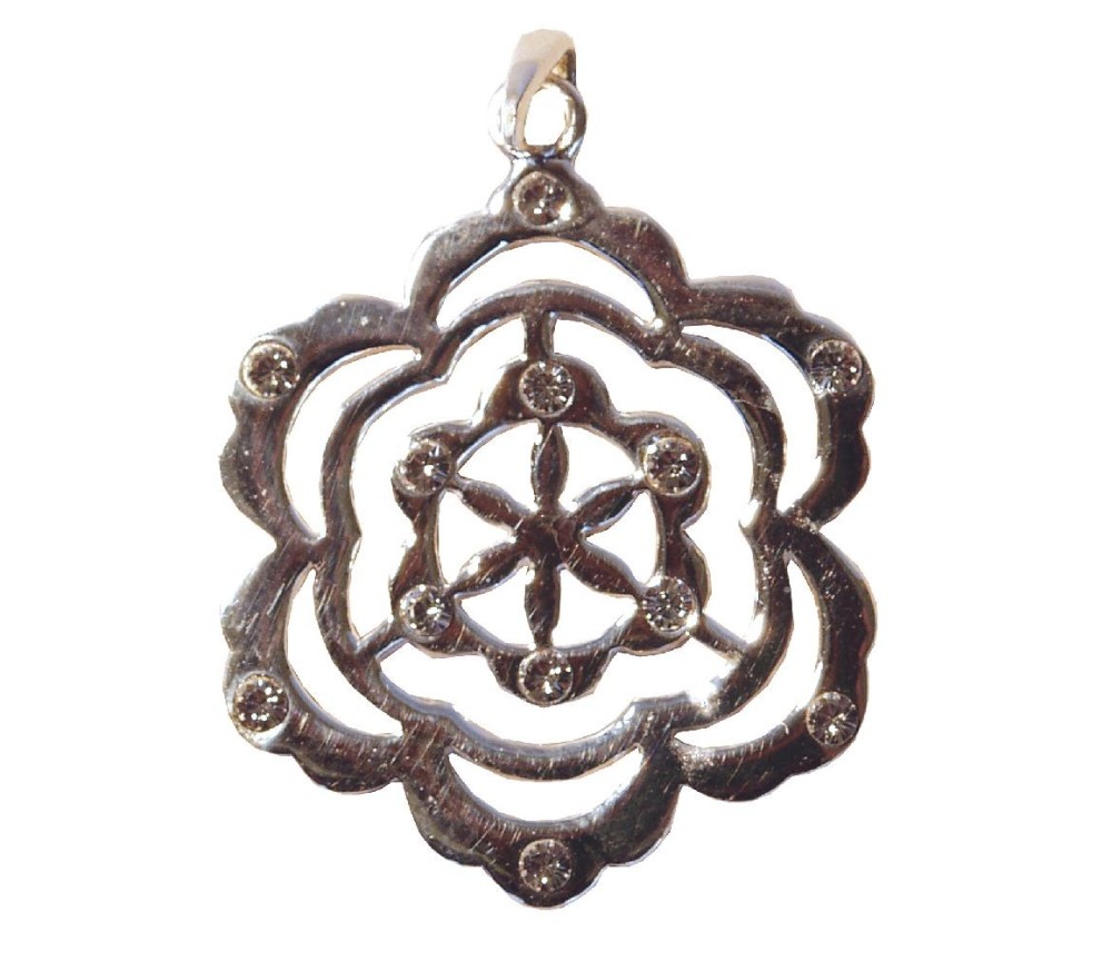 Anhänger -  Saat des Lebens- 12 Zirkon 925er Silber 3,9g