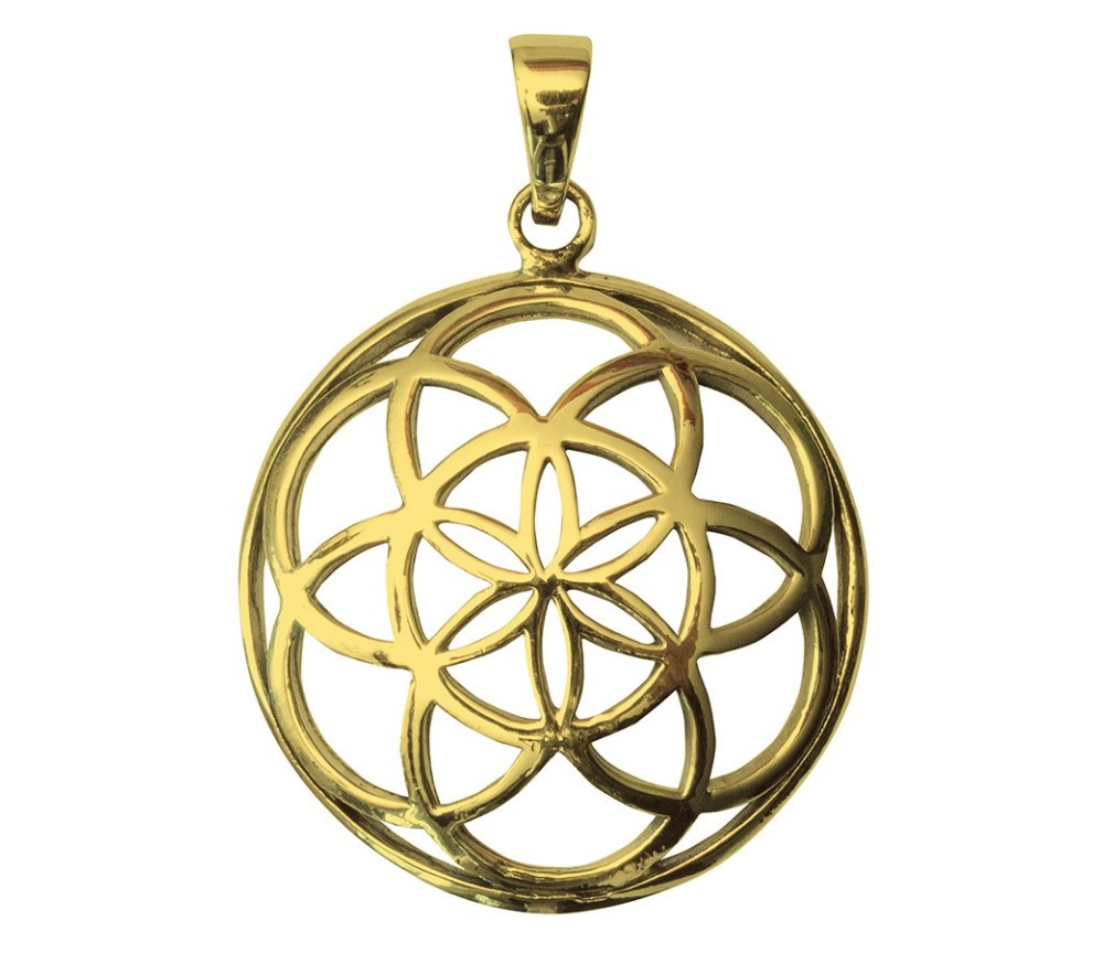 Anhänger -  Saat des Lebens- Messing 4g 3cm