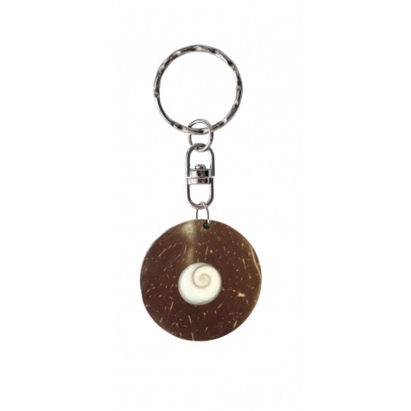 Schlüsselanhänger Kokosnuss mit Shiva-Eye 3