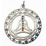 Anhänger "Chakra Buddha" mit 23 Zirkonia aus Edelstahl