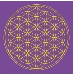 Leinwanddruck - Blume des Lebens- Scheitel-Chakra violett 20x20cm
