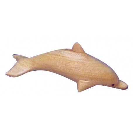 Delphin Holz natur 8cm