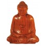 Gautama Buddha im Lotossitz Holz braun 15cm