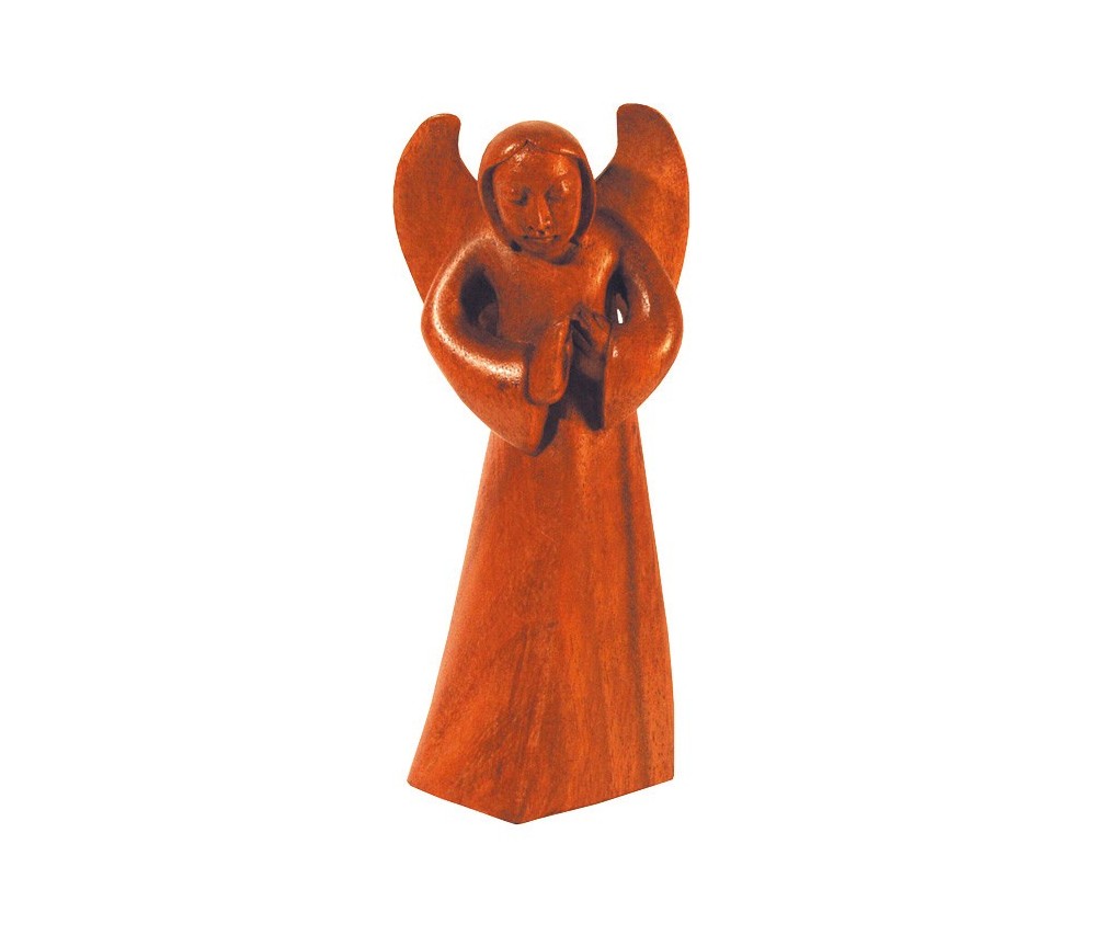 Engel "segnend" Holz braun 8x18cm