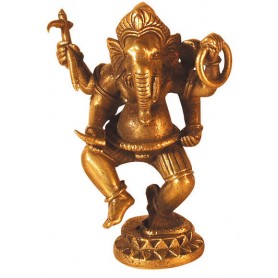 Ganesha tanzend Messing 4x6cm