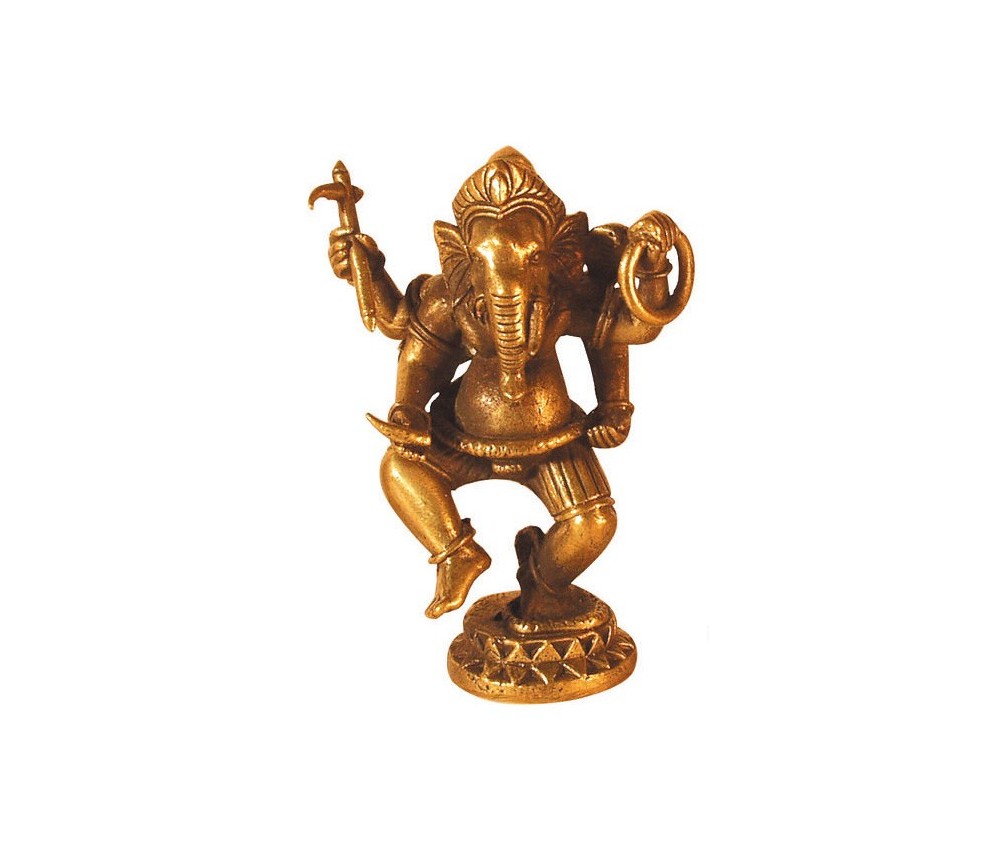Ganesha tanzend Messing 4x6cm