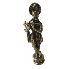 "Krishna mit Flöte" Messing 6cm
