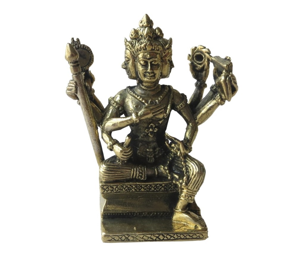 "Brahma auf Thron" Messing 6cm