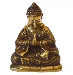 "Japan Buddha betend" Messing antik 5x8cm