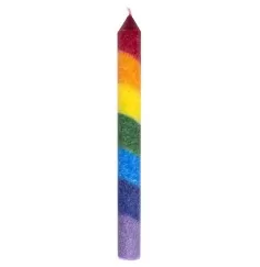 Stabkerzen "Regenbogen" 4er Set Stearin je 22cm