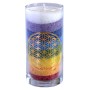 Kerze "Rainbow BDL" im Glas Stearin 14cm