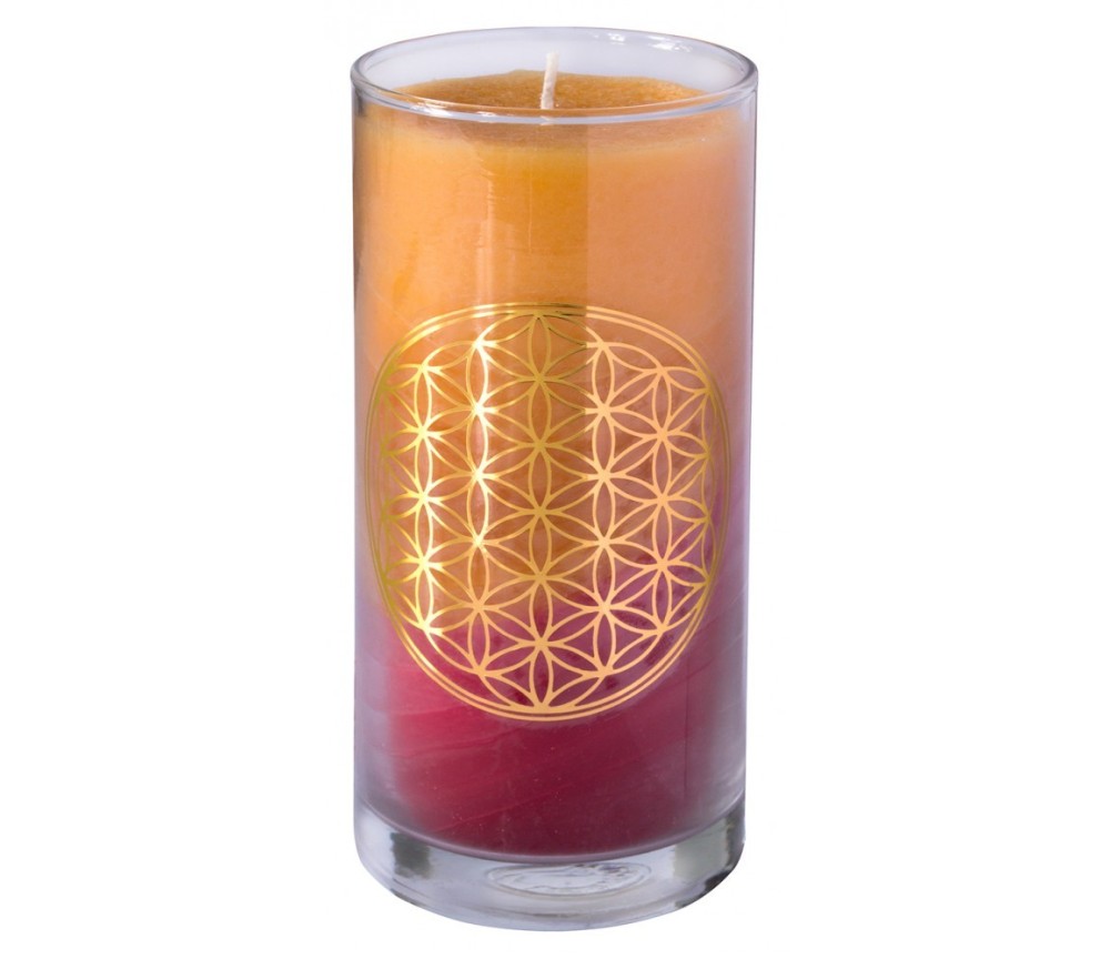 Kerze "Sunset BDL" im Glas Stearin 14cm