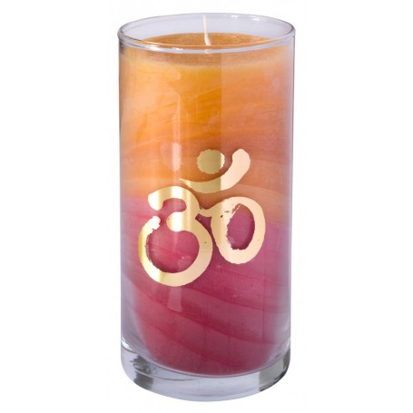 Kerze "Sunset Om" im Glas Stearin 14cm