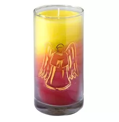 Kerze "Sunrise Engel" im Glas Stearin 14cm